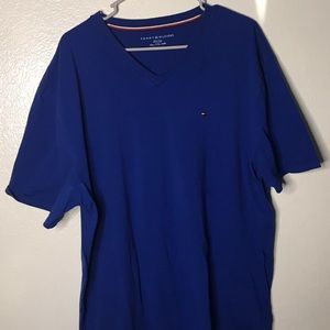 tommy hilfiger blue shirt v neck